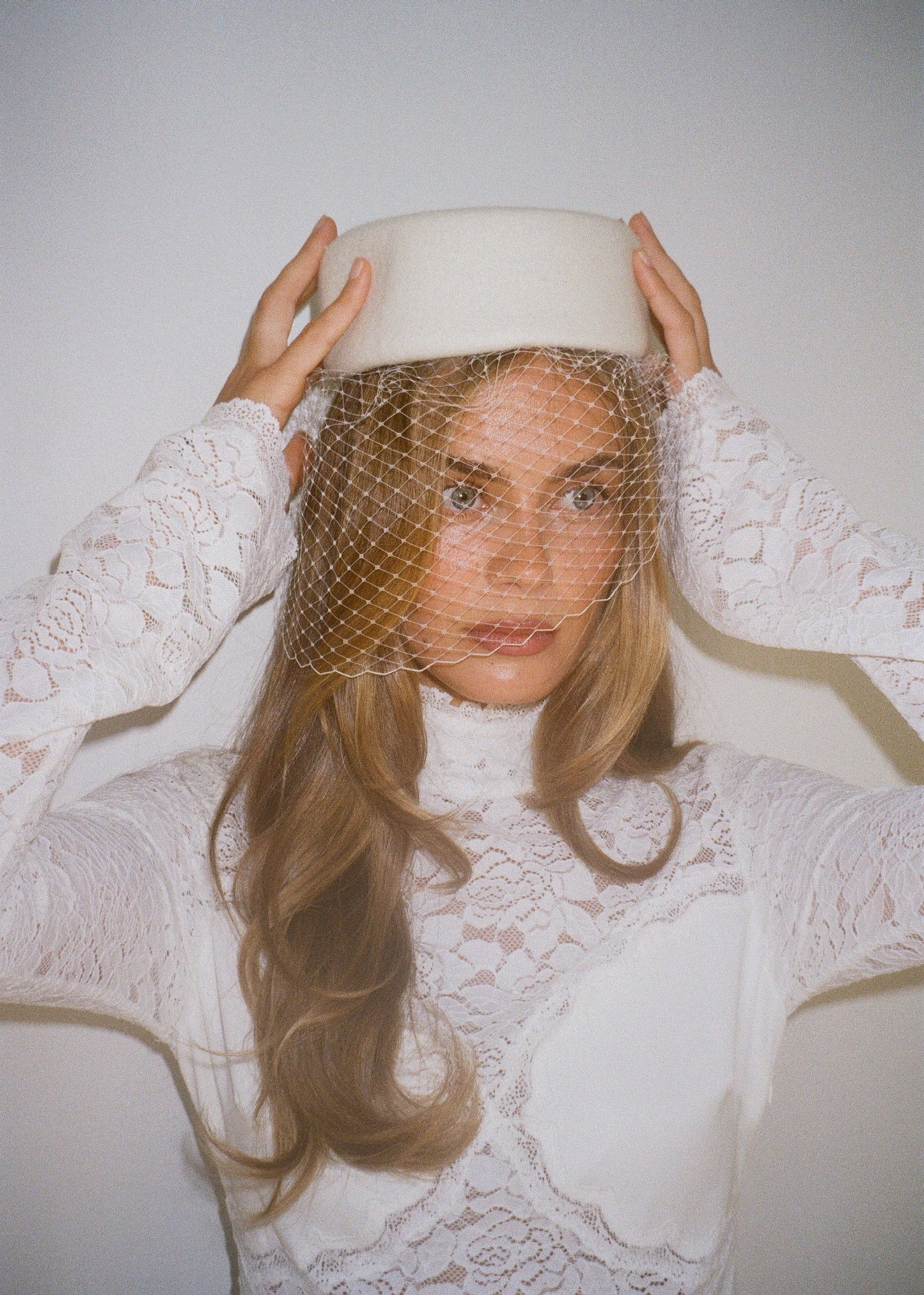 Esther Netted Pillbox Hat